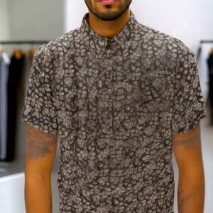 Ricky Singh Denim & Floral Button-Up Shirt